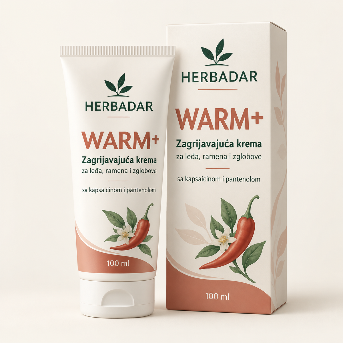 HERBADAR WARM+ – Zagrijavajuća krema za leđa i zglobove