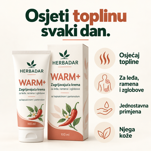 HERBADAR WARM+ – Zagrijavajuća krema za leđa i zglobove